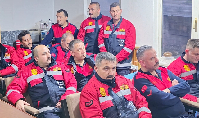 Boyabat'ta İtfaiye personellerine yönelik hizmet içi eğitim