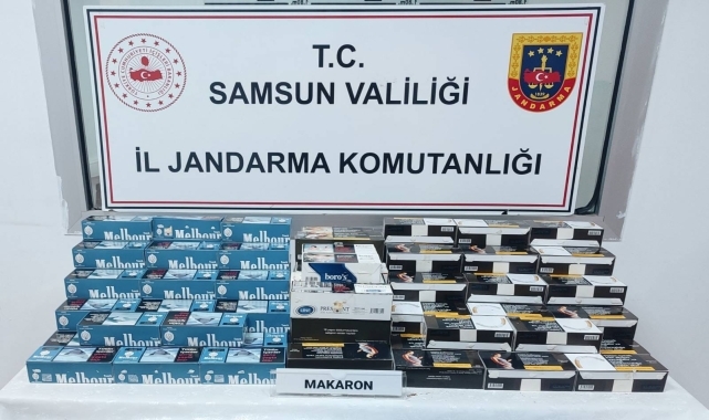 Çarşamba'da 28 bin adet doldurulmuş makaron ele geçirildi