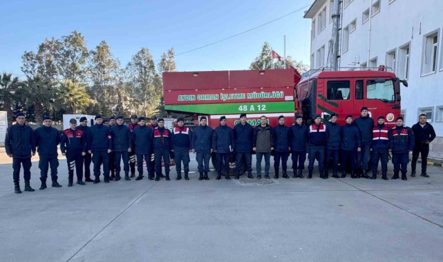 Çine'de jandarma personeline yangın önleme ve söndürme eğitimi verildi