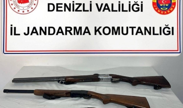 Denizli'de çok sayıda silahla yakalanan 6 şüpheli gözaltına alındı