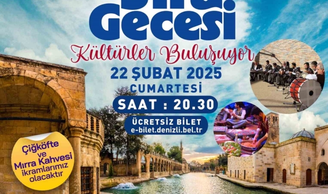 Denizli'de Urfa Sıra Gecesi ile "Kültürler Buluşuyor"