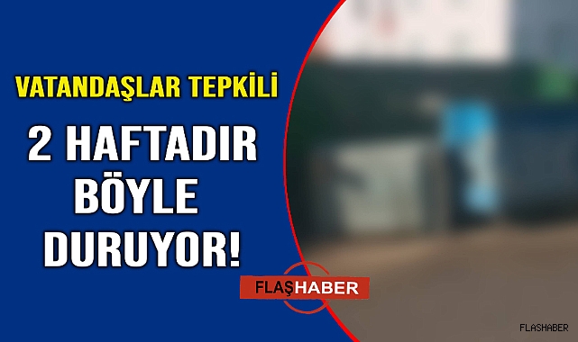 Devrik çöp konteynerı 2 haftadır çözüm bekliyor