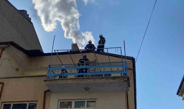 Elazığ'da baca yangını