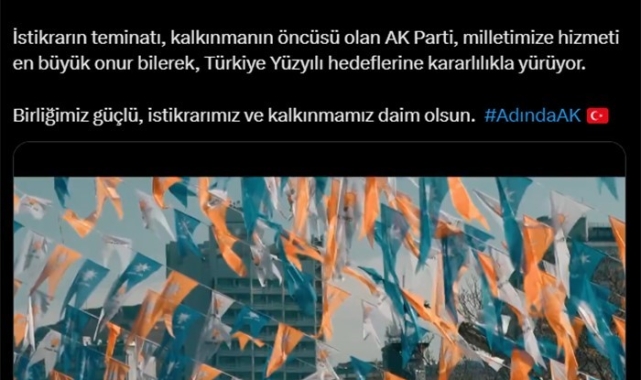 Emine Erdoğan'dan AK Parti 8. Olağan Büyük Kongresi paylaşımı: "Birliğimiz güçlü, istikrarımız ve kalkınmamız daim olsun"