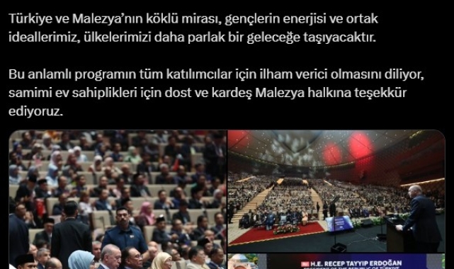 Emine Erdoğan'dan Malezya ziyaretine ilişkin paylaşım: