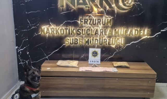 Erzurum'da polis 3 kilo 200 gram eroin ele geçirdi