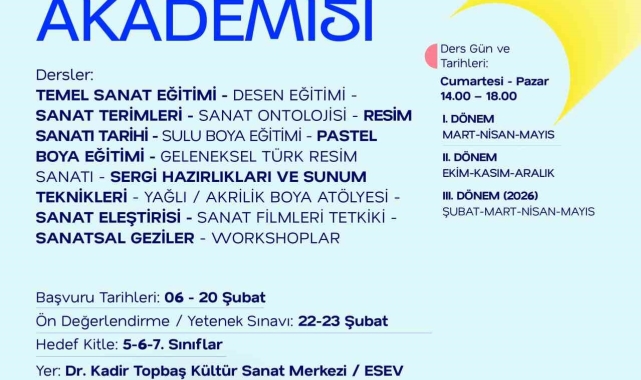 Esenler'de Resim Akademisi kayıtları başladı
