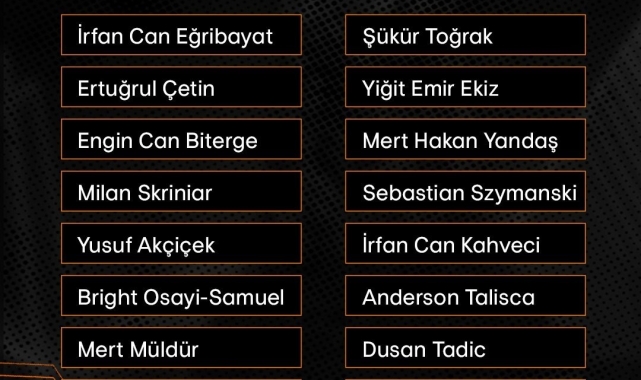 Fenerbahçe'nin Anderlecht maçı kamp kadrosu belli oldu