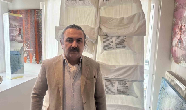 Gazze'de yaşanan çocuk ölümlerine dikkat çekmek isteyen Ressam'dan anlamlı sergi