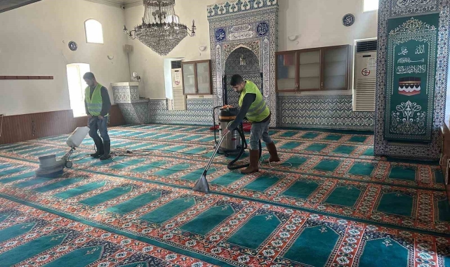 Gömeç&#039;te Ramazan ayı öncesinde camilerde temizlik seferberliği