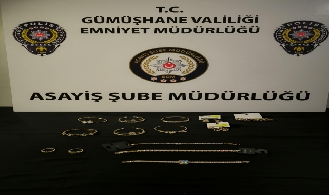Gümüşhane'de hırsızlık yaptığı belirlenen şüpheli gözaltına alındı