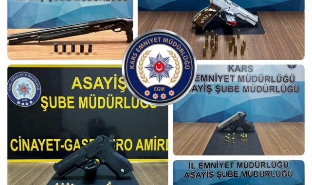 Kars'ta silah ve mühimmat ele geçirildi