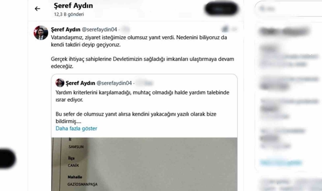 Kaymakam Aydın: &quot;Vatandaşımız, ziyaret isteğimize olumsuz cevap verdi&quot;
