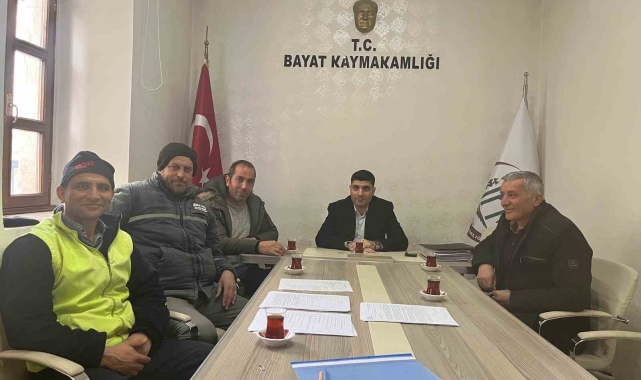 Kaymakam ilçe Özel İdaresi ekiplerinin sabah çayına konuk oldu