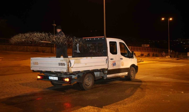 Kırıkkale'de güvenli ulaşım için tuzlama ve solisyon çalışmaları yapıldı