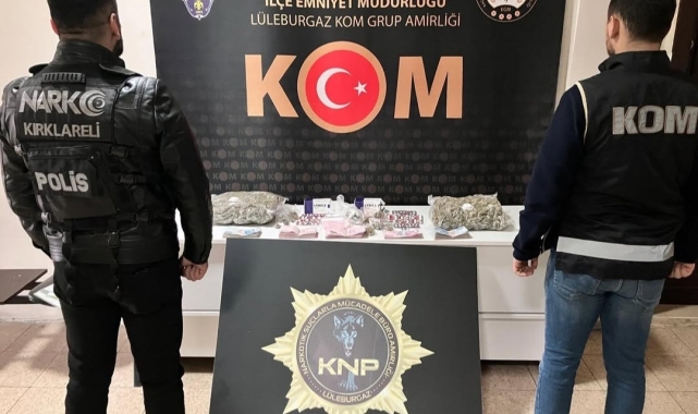 Kırklareli'de uyuşturucu operasyonu: 2 tutuklama