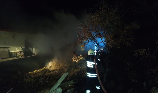 Konya'da 600 adet saman balyası yandı
