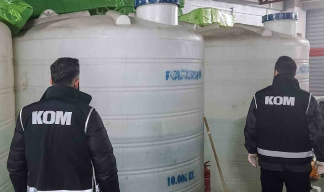 Manisa'da binlerce litre kaçak alkol ele geçirildi