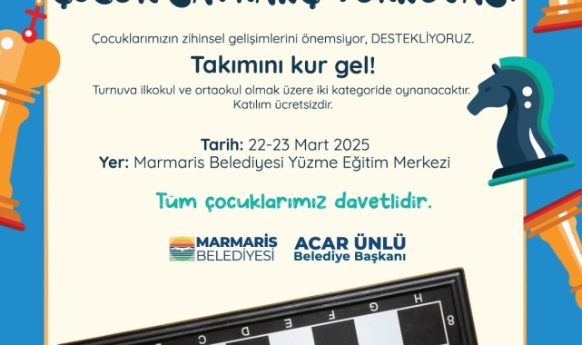Marmaris Belediyesi'nden satranç turnuvası