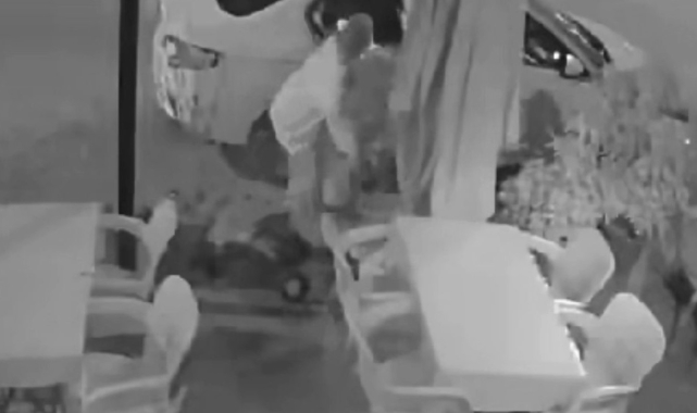 Mersin'de ilginç olay: Otomobille gelip çiçeği çaldı