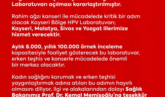 MHP'li Ersoy'dan Kayseri'ye bir müjde daha