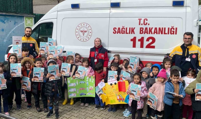 Miniklerde '112 Acil' farkındalığı oluşuyor