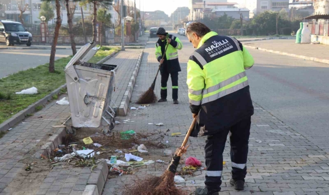 Nazilli'deki mahallelerde temizlik çalışması sürüyor