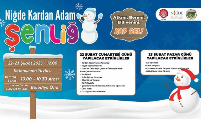 Niğde'de Kardan Adam Şenliği Başlıyor