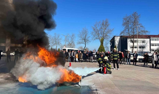 Ordu'da kamuda çalışan bin 252 kişiye yangın eğitimi verildi