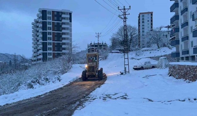 Ordu&#039;da karla mücadele sürüyor