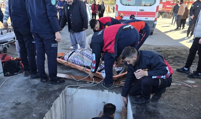 Osmaniye'de 6 metrelik çukura düşen adam kurtarıldı