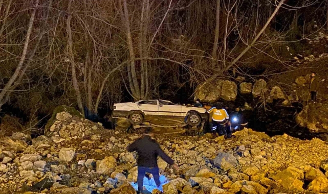 Otomobil uçuruma yuvarlandı: 3 yaralı