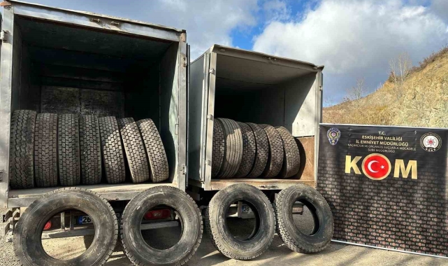 Piyasa değeri 1 milyon TL olan 54 adet gümrük kaçağı lastik ele geçirildi