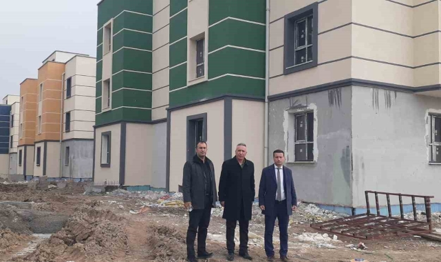 Samsat'ta sosyal konut yapımı hızla ilerliyor