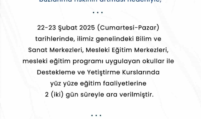 Sanat ve bilim merkezleri de kar engeline takıldı