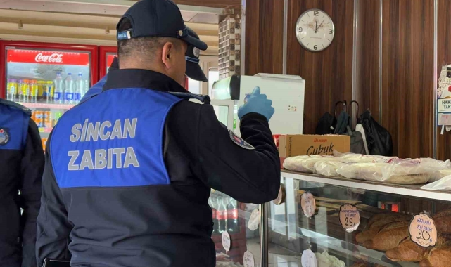 Sincan'da zabıta market ve fırınları denetledi