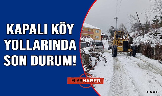 Sinop'ta köy yollarında karla mücadele sürüyor