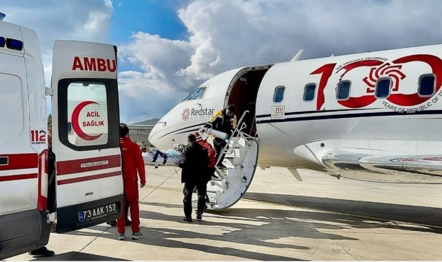 Şırnak'ta 1,5 yaşındaki çocuk ambulans uçakla Ankara'ya sevk edildi