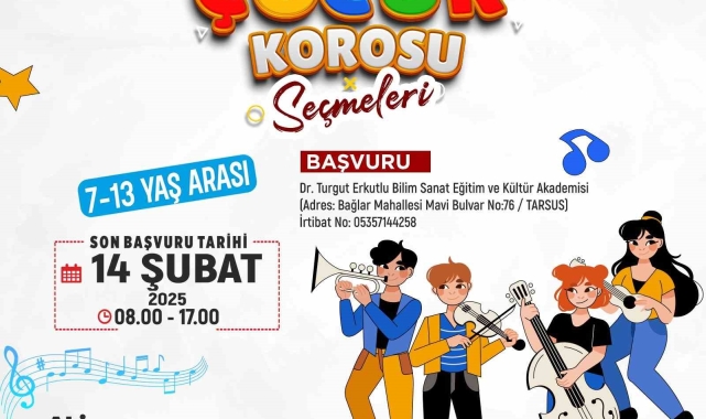 Tarsus Belediyesi 'Çocuk Korosu' seçmeleri başlıyor