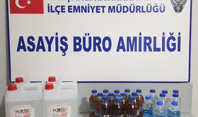 Tavşanlı'da 20 litre etil alkol ele geçirildi