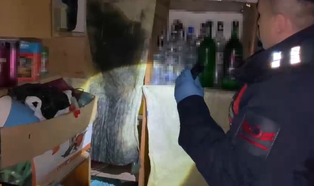 Tekirdağ'da 365 litre kaçak içki ele geçirildi