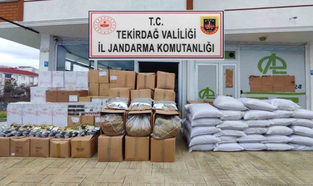 Tekirdağ'da kaçak tütün ve makaron operasyonları