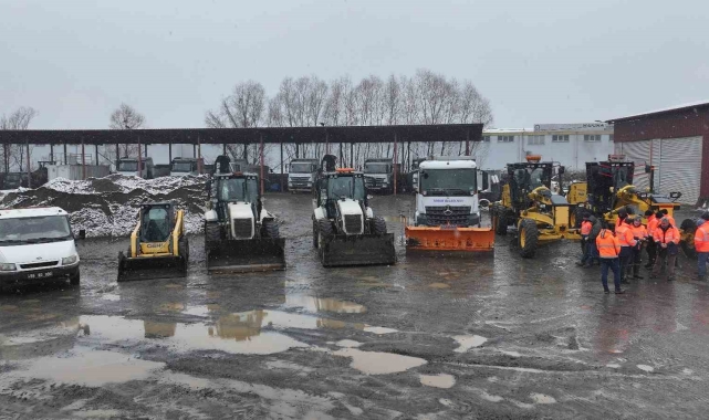 Terme Belediyesi kar yağışına hazır