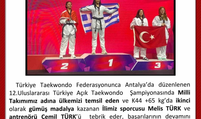 Vali Aktaş derece yapan Uşaklı sporcuyu kutladı