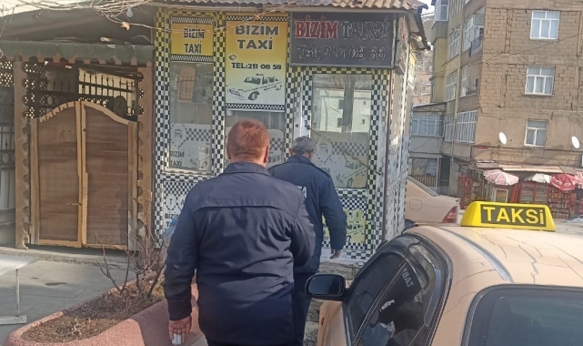 Zabıta ekiplerinden taksi duraklarına su aboneliği denetimi