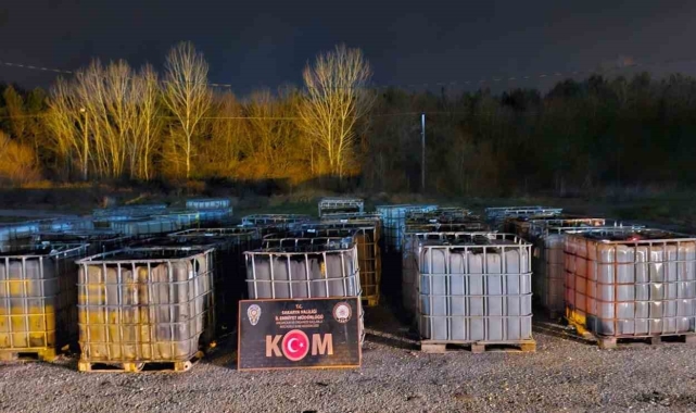 370 bin litre solvent karışımlı kaçak akaryakıt yakalandı: 2 gözaltı