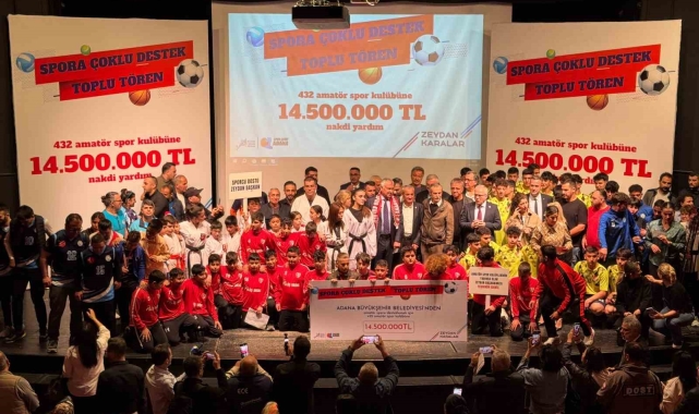 Adana'da 432 amatör spor kulübüne 14 milyon 500 bin lira destek