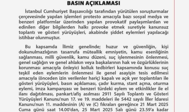 Ankara Valiliğinden de 5 günlük eylem yasağı kararı