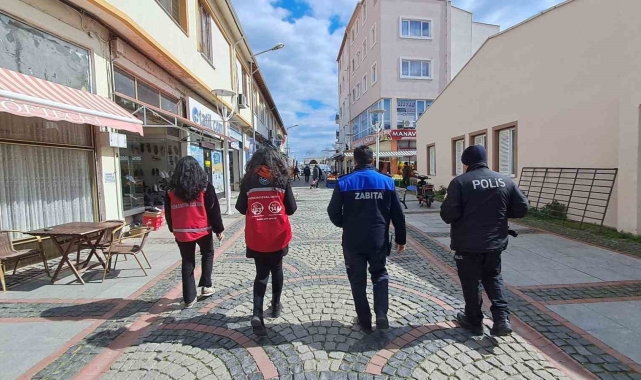 Babaeski'de sokakta çalışan ve dilendirilen çocuklar için alan taraması yapıldı