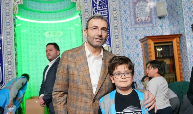 Başkan Ahmet Cin'den "Çocuklu Cami"de anlamlı buluşma